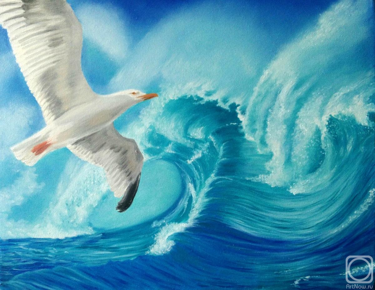Sokolova Larisa. Seagull over the sea