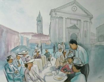 Ah Venice (People At Tables). Zozoulia Maria