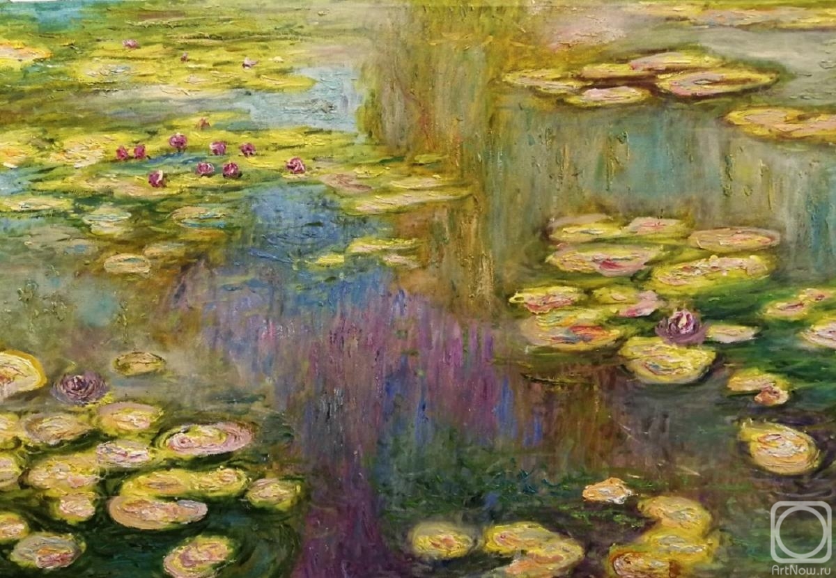 Kamskij Savelij. Water lilies, N 14, copy of Claude Monet's painting