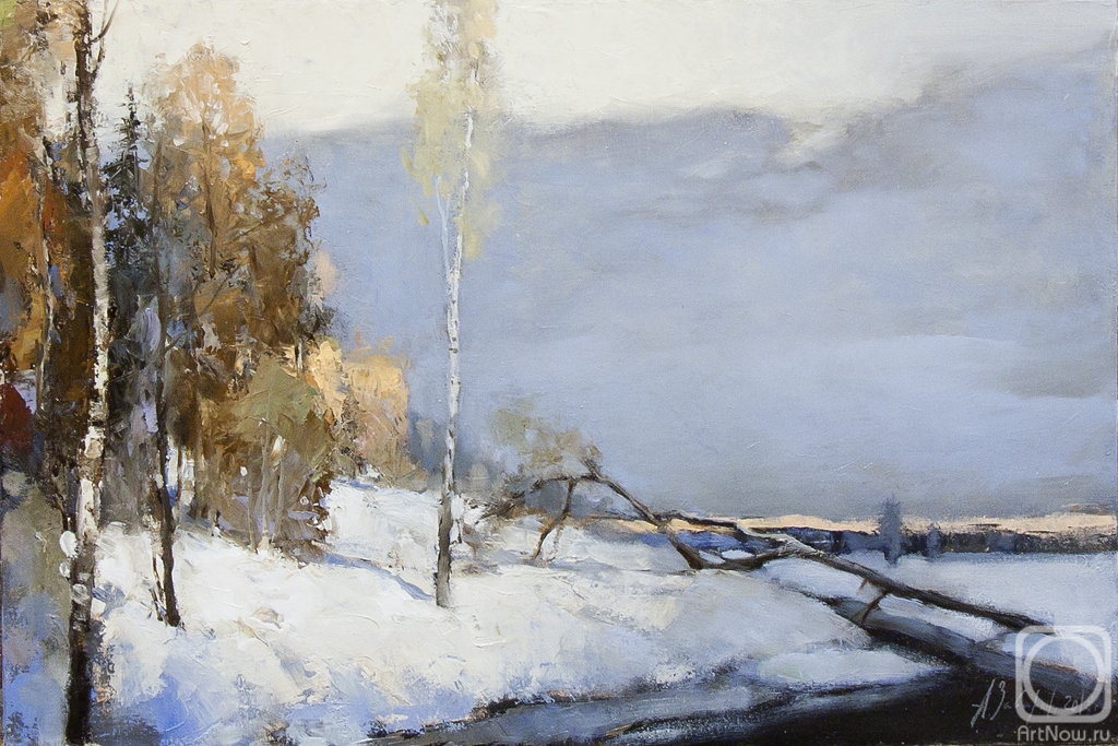 Zavarin Alexandr. Winter warmer at sunset