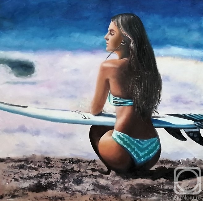 Vevers Christina. Girl with a surfboard