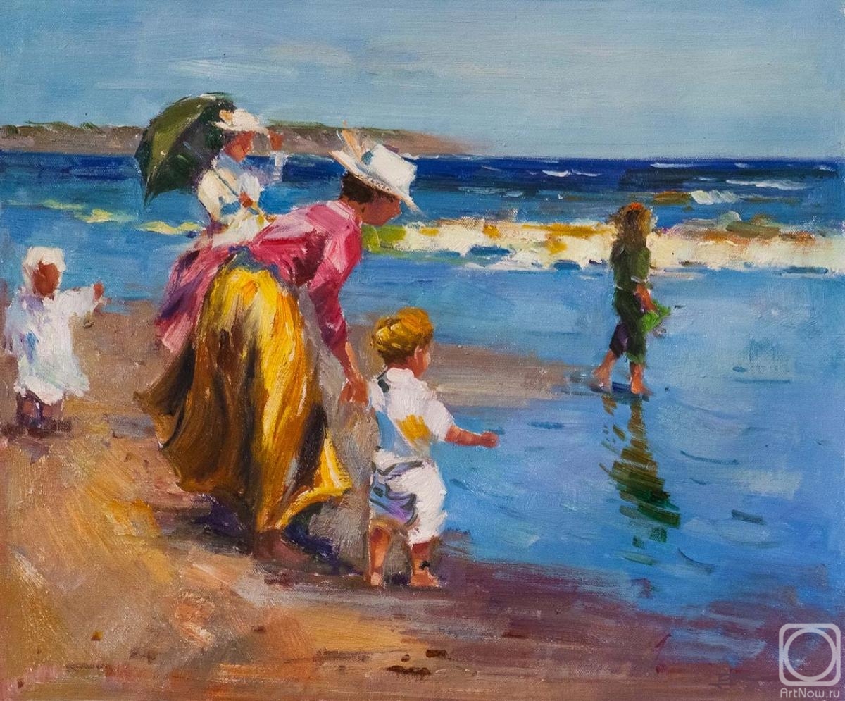 Kamskij Savelij. Children and sea. Stroll