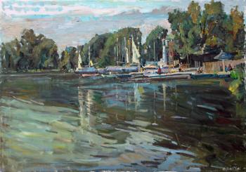 On the lake White (Landscape With Yachts). Zhukova Juliya