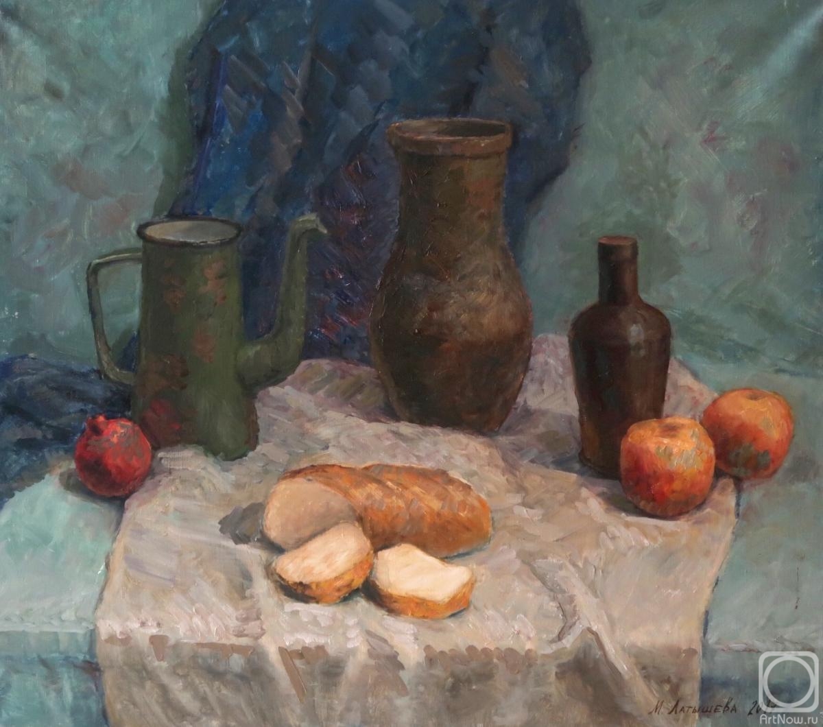 Latysheva Maria. Country-style still-life with bread