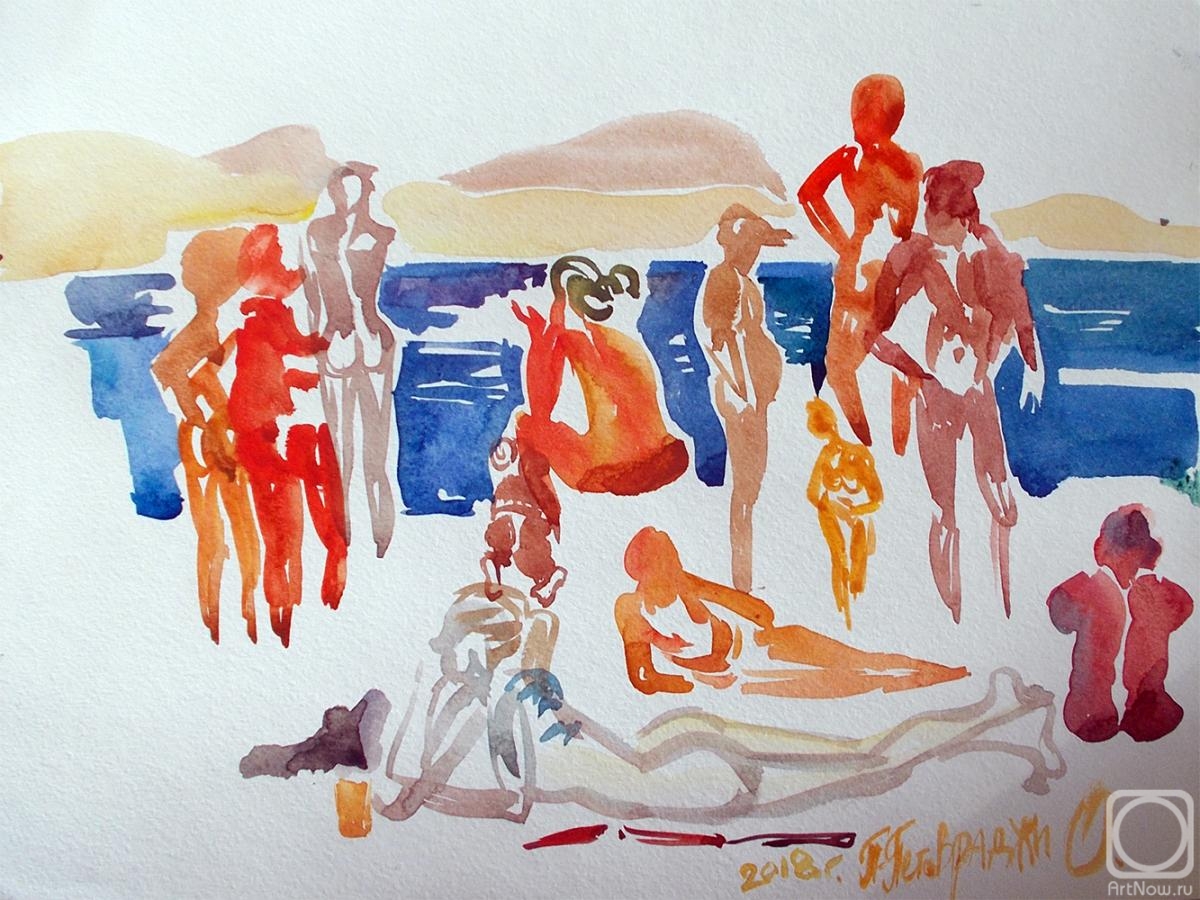 Petrovskaya-Petovraji Olga. Koktebel. Beach sketches. No. 33