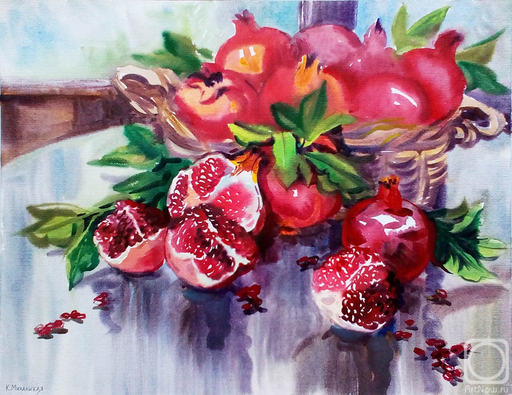 Mikhalskaya Katya. Pomegranates ripe