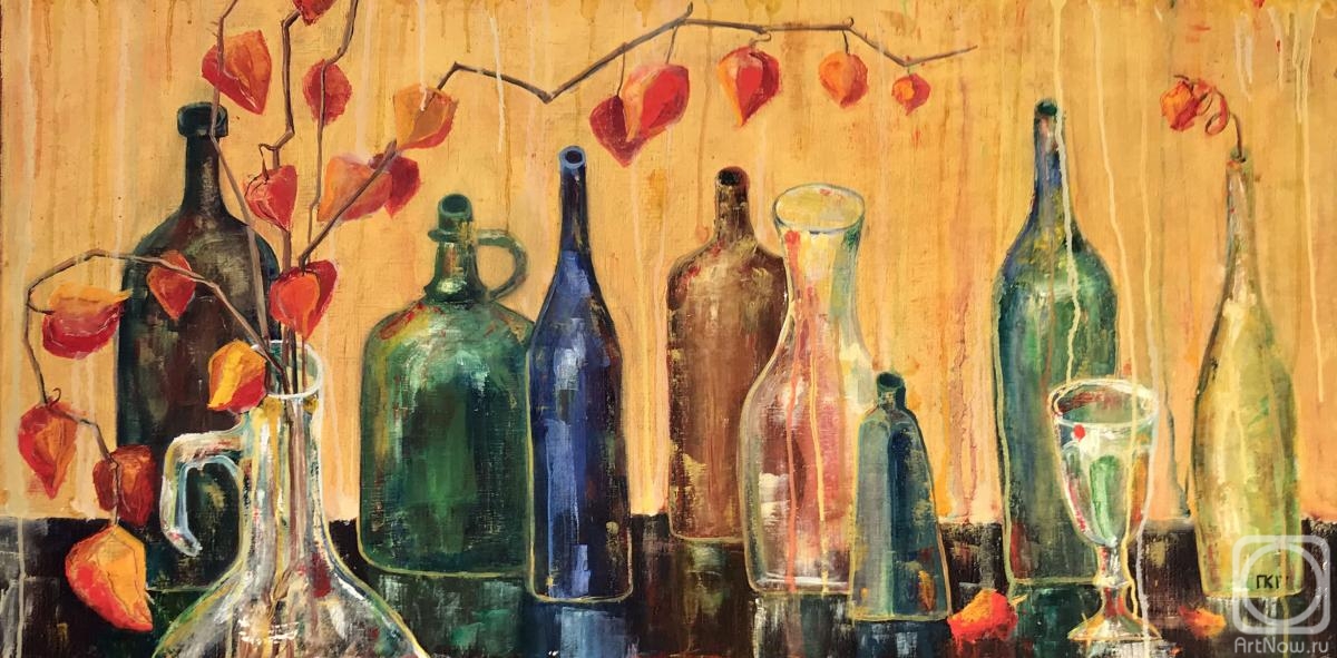 Pavlova Ekaterina. Still life "Autumn glass"