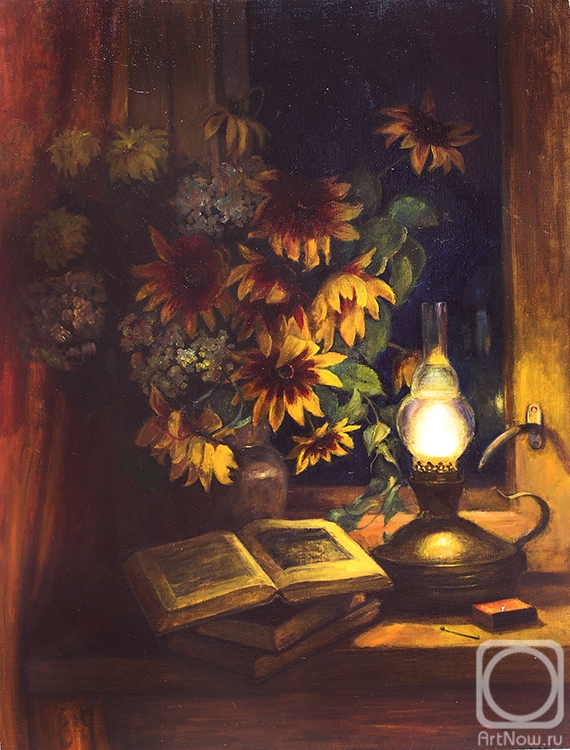 Натюрморт с керосиновой лампой» картина Шумаковой Елены маслом на холсте —  купить на ArtNow.ru