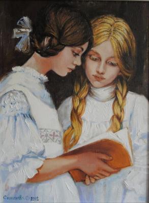 Girls with the book. Simonova Olga