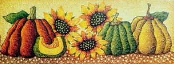 Sunflowers in pumpkins. Davydov Oleg