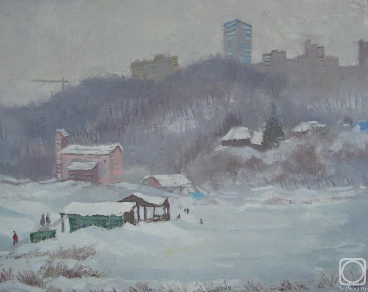 Novoselov Artem. Winter at the city lake