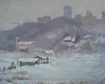 Novoselov Artem Yurevich. Winter at the city lake