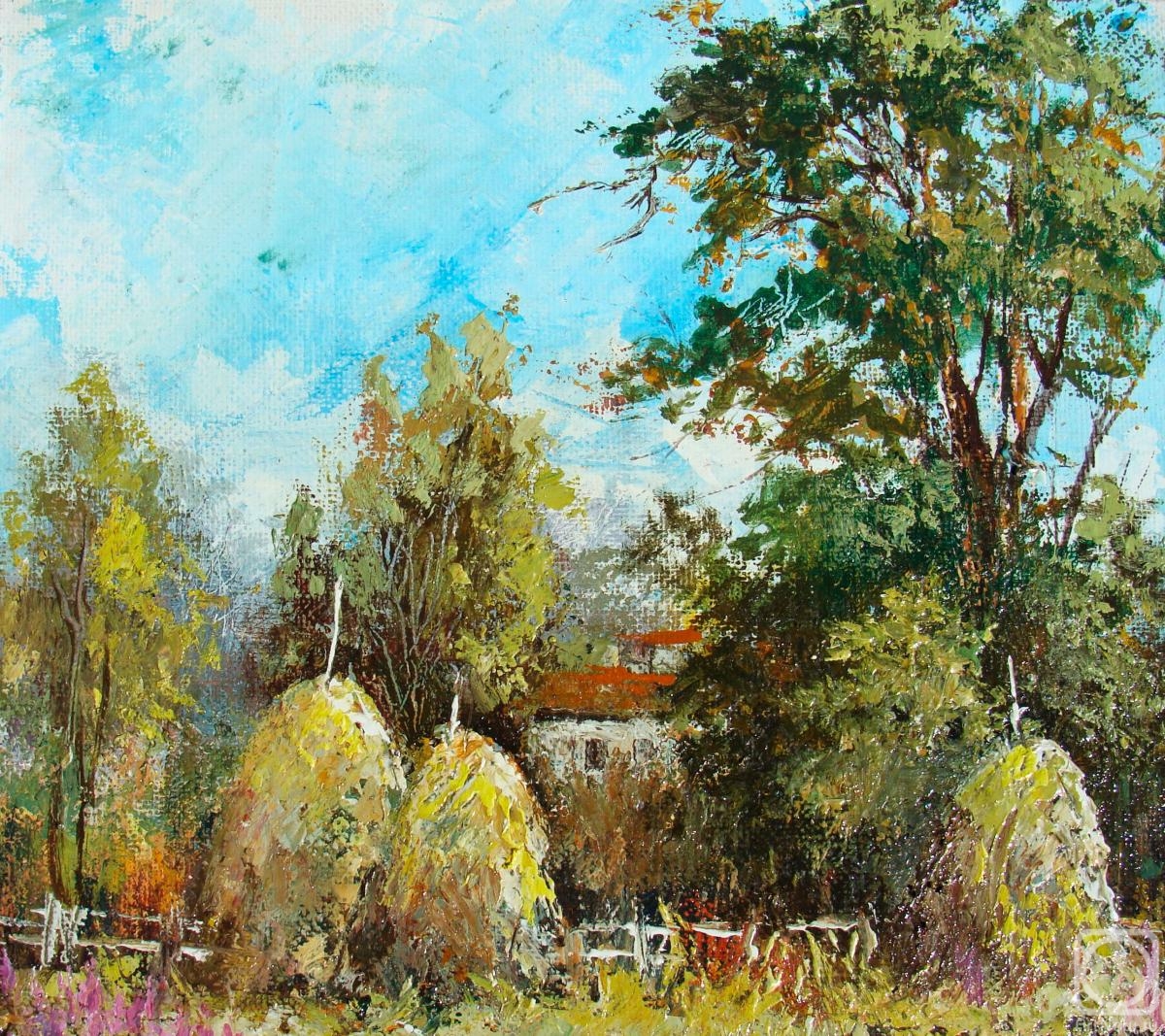 Lednev Alexsander. Landscape with stacks