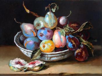 A copy of the "Bowl with plums". Korneeva Evgeniya