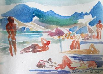 Koktebel. Beach sketches. No. 19. Petrovskaya-Petovraji Olga