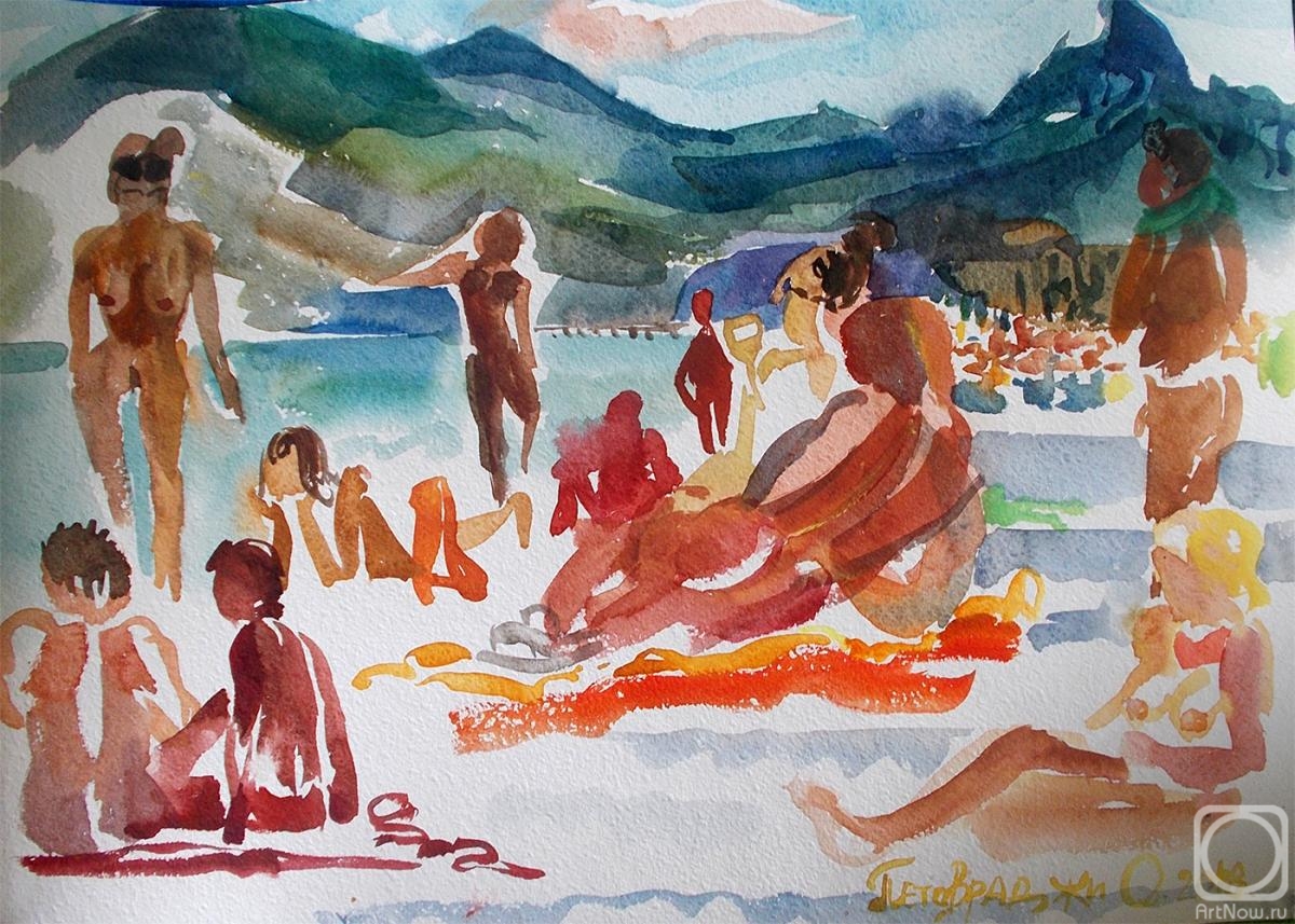 Petrovskaya-Petovraji Olga. Koktebel. Beach sketches. No. 18