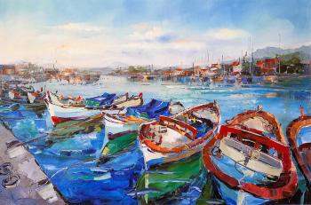 Mediterranean area. Boats at the pier. Rodries Jose