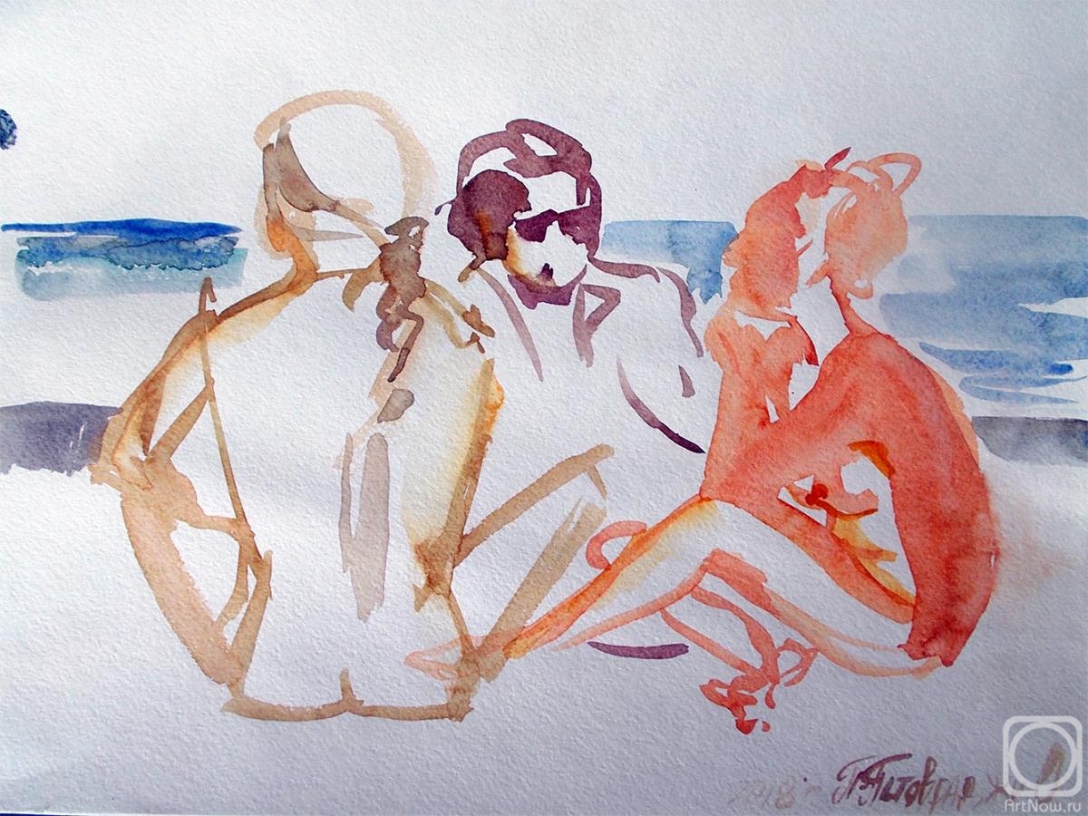 Petrovskaya-Petovraji Olga. Koktebel. Beach sketches. No. 17