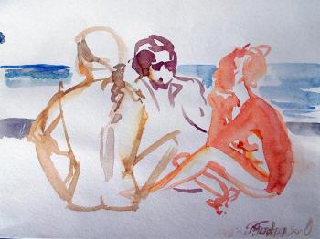Koktebel. Beach sketches. No. 17. Petrovskaya-Petovraji Olga