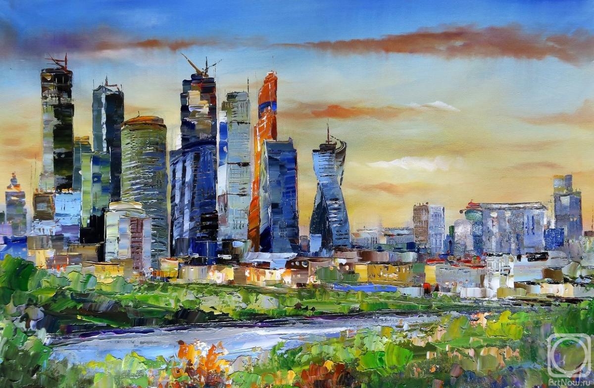 Rodries Jose. View of Moscow city from the embankment