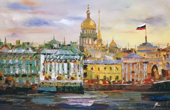 Saint-Petersburg. View of the Hermitage and Admiralty. Rodries Jose