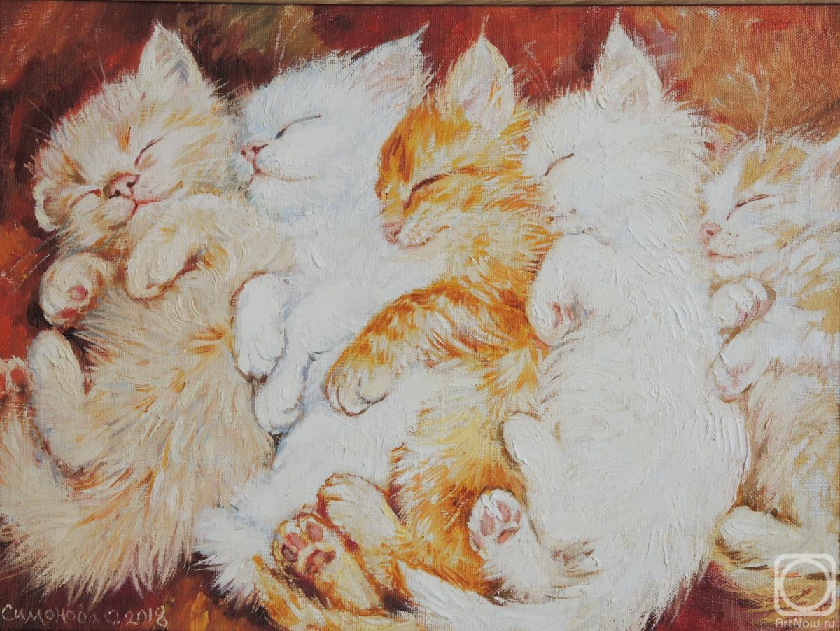 Simonova Olga. The sleeping kittens