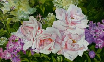 Roses and Phlox (Buy Phlox Painting). Vandysheva Svetlana
