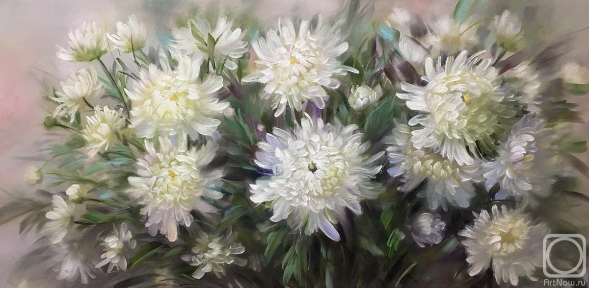 Kogay Zhanna. White chrysanthemum