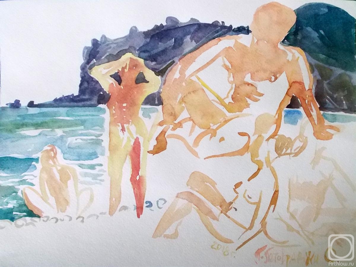 Petrovskaya-Petovraji Olga. Koktebel. Beach sketches. No. 14
