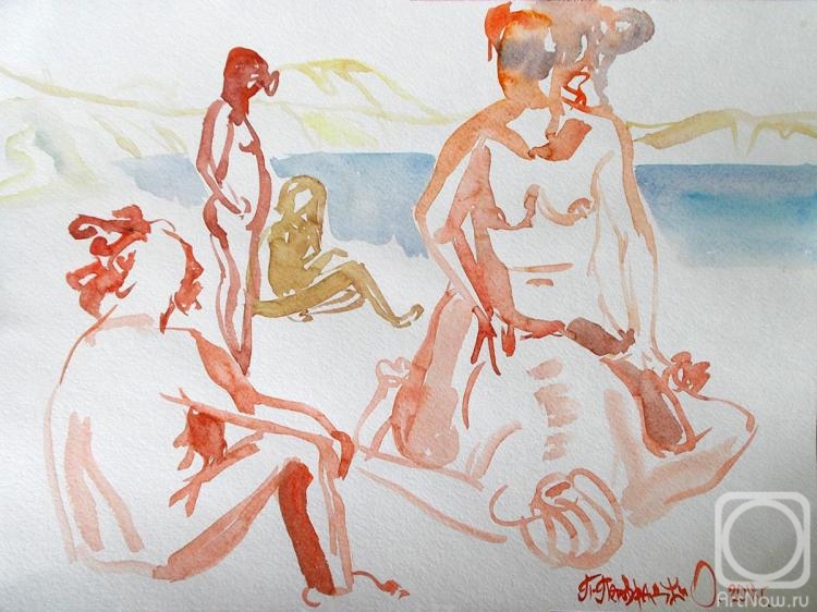 Petrovskaya-Petovraji Olga. Koktebel. Beach sketches. No. 13