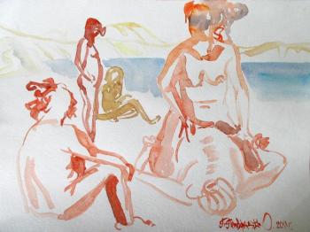 Koktebel. Beach sketches. No. 13. Petrovskaya-Petovraji Olga