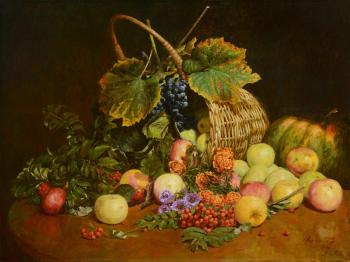 Apples, mountain ash, grape. Mironov Andrey