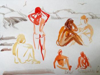 Koktebel. Beach sketches. No. 11. Petrovskaya-Petovraji Olga