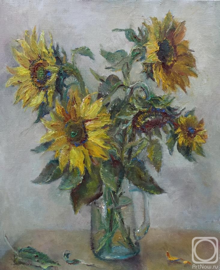 Kalmykova Yulia. Still life with sunflowers