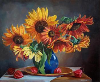 Still life with sunflowers. Vestnikova Ekaterina