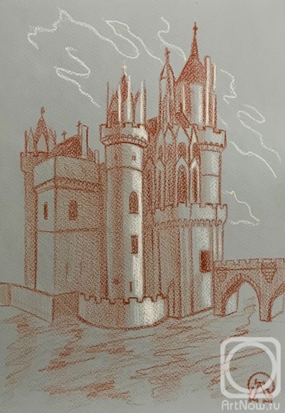 Lukaneva Larissa. Water castle (sketch)