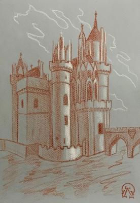 Water castle (sketch). Lukaneva Larissa