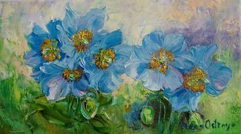 Blue anemones. Ostraya Elena