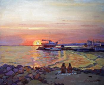 Sunset sea. Vyrvich Valentin