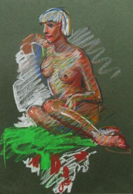 Nude with a plaster head 1 (Painting With Plaster). Dobrovolskaya Gayane