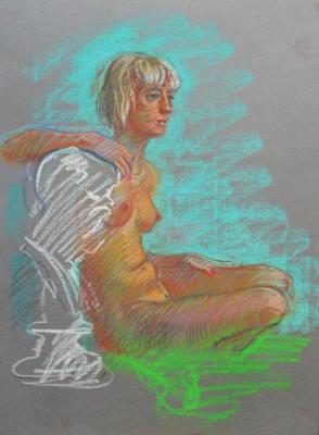 Nude with a plaster head 2 (). Dobrovolskaya Gayane