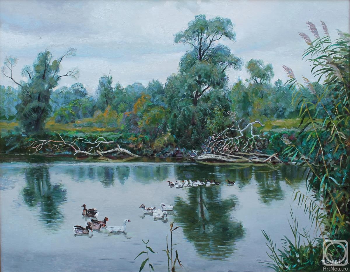 Belov Gleb. Geese on the pond