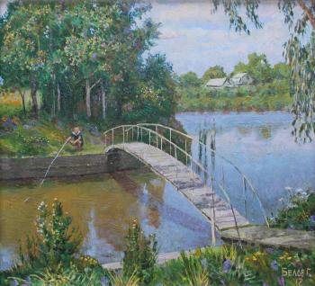 Pond with bridge. Belov Gleb