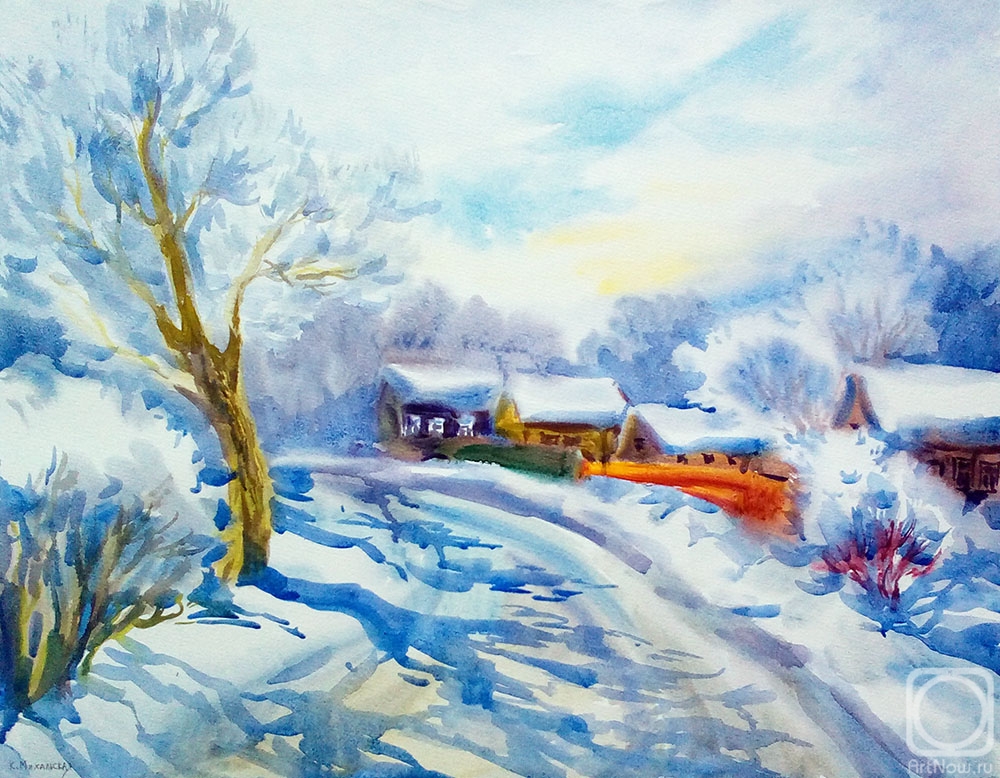Mikhalskaya Katya. Winter road