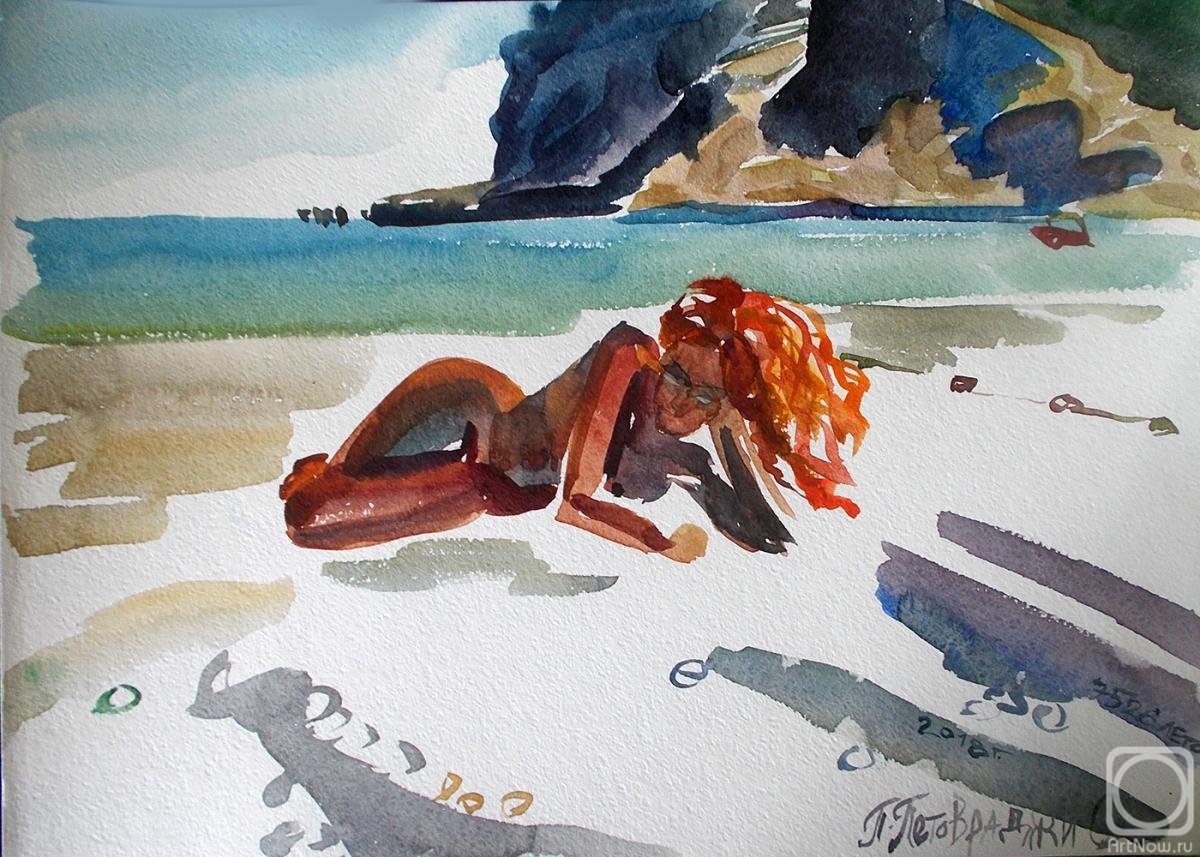 Petrovskaya-Petovraji Olga. Koktebel. Beach sketches. No. 3