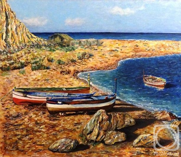 Strunina Galina. Boats by the sea