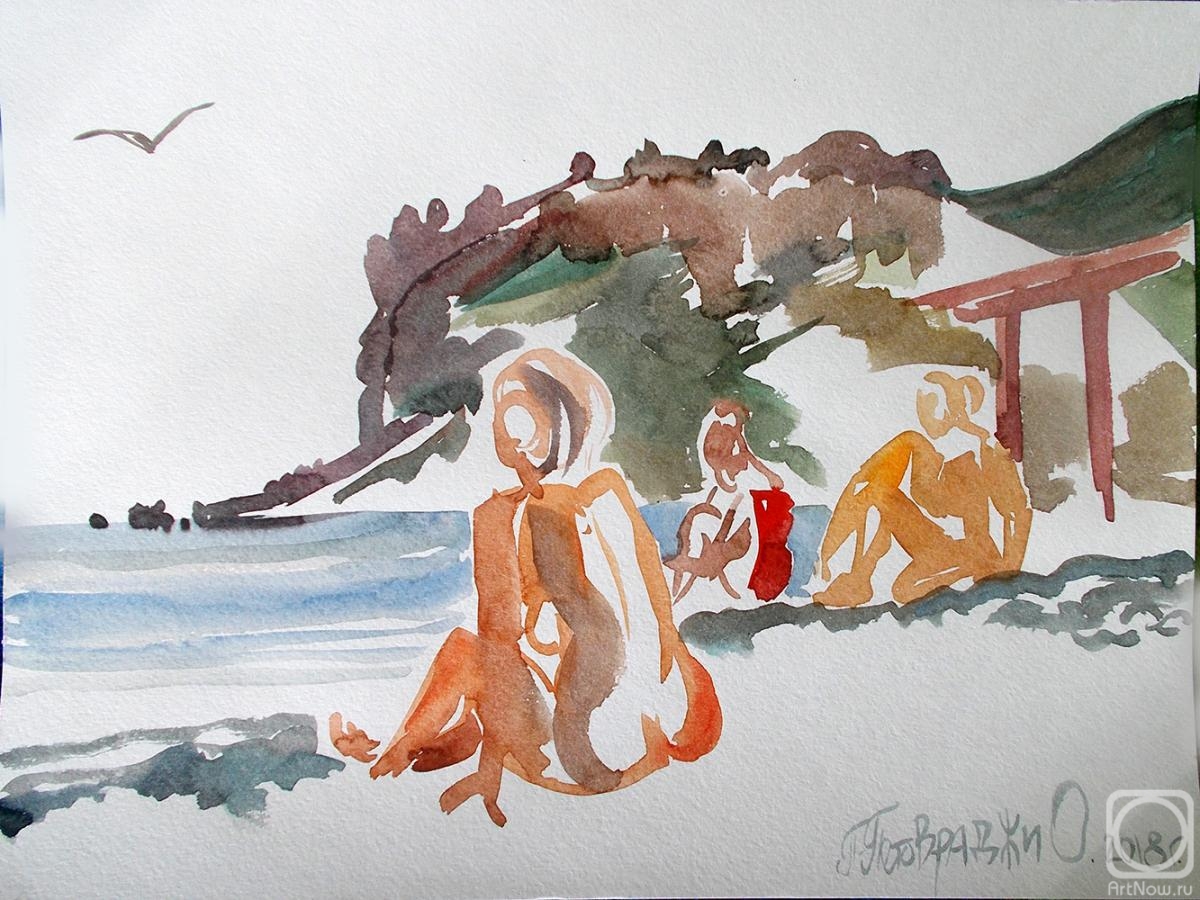 Petrovskaya-Petovraji Olga. Koktebel. Beach sketches. No. 1