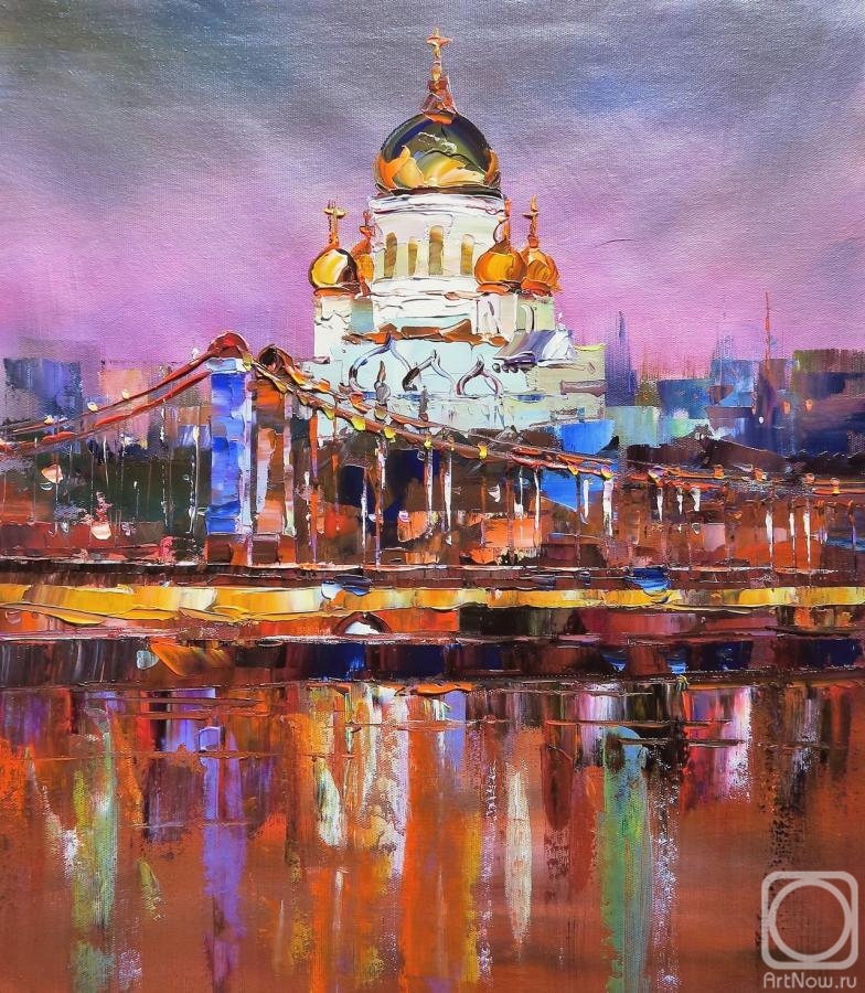 Rodries Jose. View of the Cathedral of Christ the Saviour. Sunset