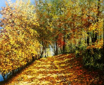 Autumn in the park Kuzminki (Sunny Alley). Konturiev Vaycheslav