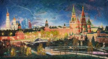 The silence of the night the Kremlin (Vasilievsky Descent). Razzhivin Igor
